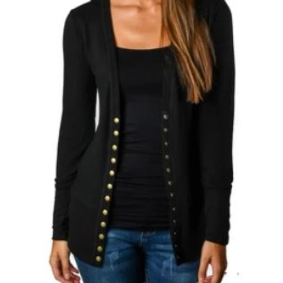 NWT BOUTIQUE BERRY BURGUNDY Snap Cardigan Plus ONLY PURPLE 3XL Plus Size - Picture 8 of 12